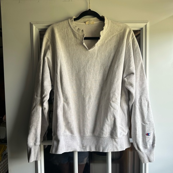 Champion Tops - Vintage champion unisex destroyed sweatshirt